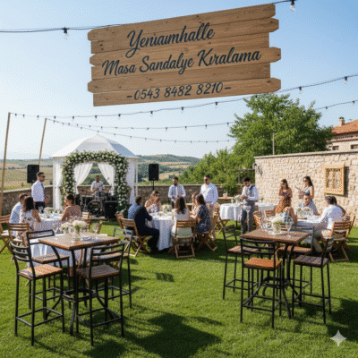 bistro masa sandalye tabüre kiralama yenimahalle